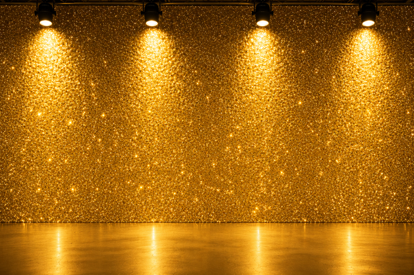 Gold light glitter backdrop