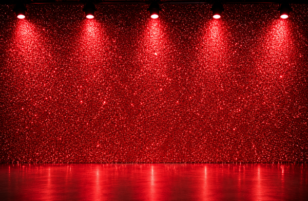 Red light glitter backdrop